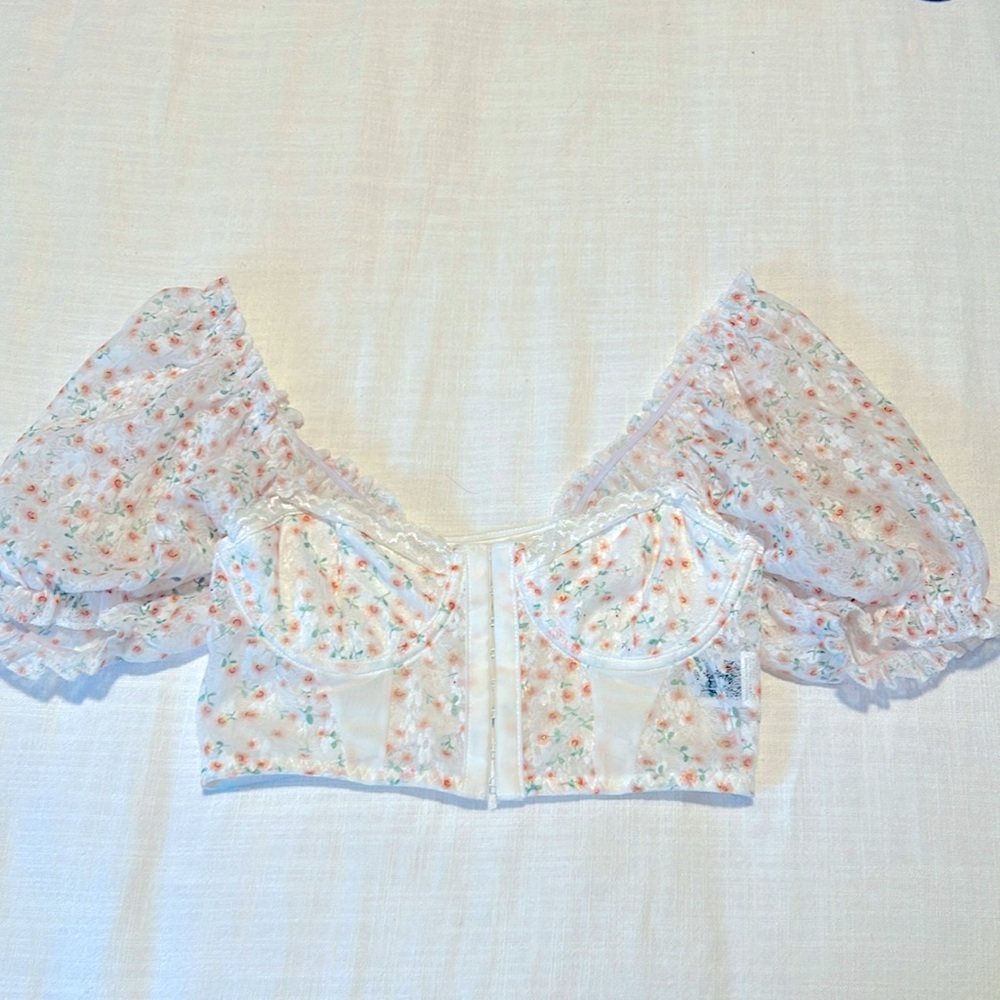Effordram floral crop corset top